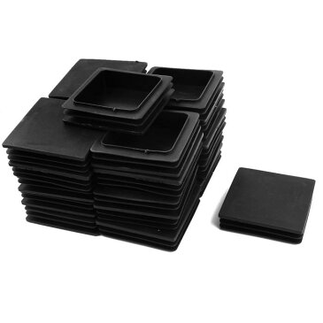 ソウテン 角パイプキャップ 正方形内栓 ブラック プラスチック 100mm x 100mm 24個セット