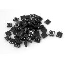 タクティルスイッチ プッシュボタン プラスチック 金属材質 ラウンドキャップ ノンロックアクション 60個入り
