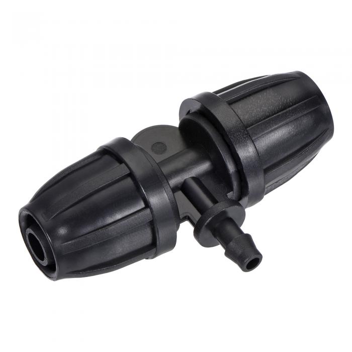 バーブロック用品 PP POM製 ブラック 点滴灌漑チューブカップリング 庭の温室農業の散水 スプリンクラ..