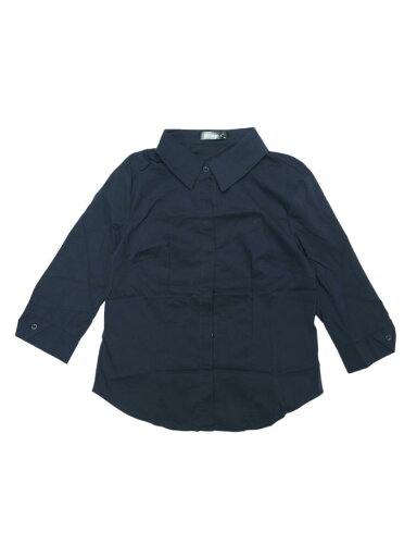 Allegra K レディース ドレッシーなボタンシャツ 隠し前立て 花びら付き 7分袖 オフィストップス ネイビー XL Allegra K レディース ドレッシーなボタンシャツ 隠し前立て 花びら付き 7分袖 オフィストップス ネイビー XL