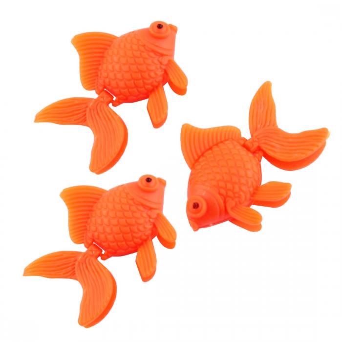 水槽オーナメント プラスチック金魚 人工金魚 水族館装飾 魚タンクデコレーション 3尾 オレンジ