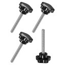 M METERXITY 4個入りスタークランピングノブ 機械/電子機器/家具/傘ベース用 M6x50mmメススレッド手締めネジ マシンハンドル交換【ステンレス鋼...