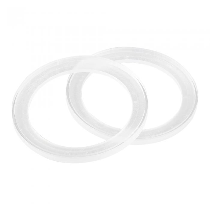 X AUTOHAUX スピーカースペーサー リングスペーサープレートの取り付け アクリル 78 mm内径 車両 ホワイト クリア ペア 89 mm