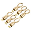 コードエンドキャップ 6個入り 15mm/0.6"エンドキャップバレルビーズターミネーターコード ネジ付き タッセルジュエリーメイキングバッグストラップDIY 金