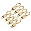 コードエンドキャップ 8個入り 15mm/0.6"エンドキャップバレルビーズターミネーターコード ネジ付き タッセルジュエリーメイキングバッグストラップDIY 金