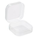 PATIKIL 収納ケース 38x18 mm 24個 クリア貯蔵容器 ヒンジ付きのふた プラスチック 正方形ボックス ビーズ アート 工芸用(3)