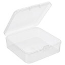 PATIKIL 収納ケース 75x25 mm 6個 クリア貯蔵容器 ヒンジ付きのふた プラスチック 正方形ボックス ビーズ アート 工芸用(3)