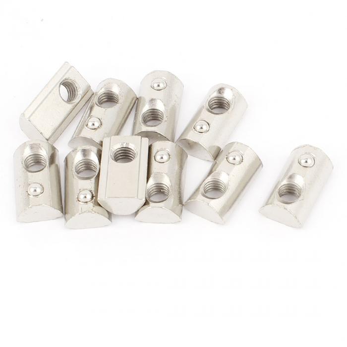 30直列 M6 スライドイン 球バネ Tスロット ナット 20.7mmx11.5mmx6.7mm 10pcs