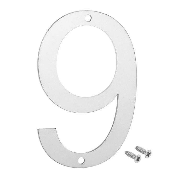 304ステンレス鋼の家番号研磨 ドアメールボックス用 ユニークなスタイルのデザイン 高さ100mm 番号9