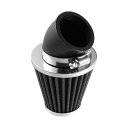 エアインテークフィルタークリーナー ユニバーサル ブラック 48mm 45度 Hon daに対応 Yam ahaに対応 Suzukiに対応 ATV SSR TT...