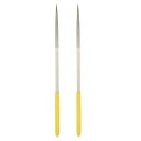 ダイヤモンドニードルファイル ラウンドタイプ ファイルハンドル ハンドツール メタル ウッド ストーン 大理石用 4 mm x 160 mm 2個
