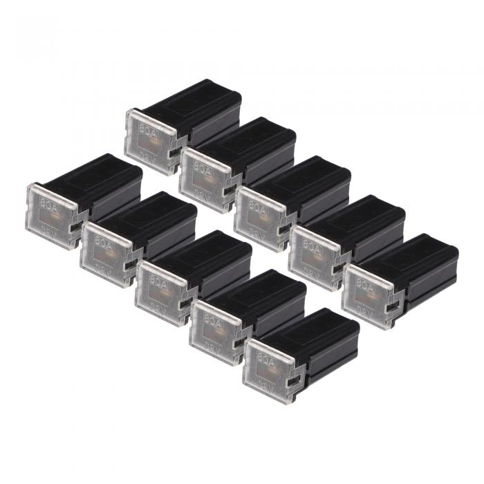 Hihaha 80A マイクロカートリッジヒューズ / エンジン内部用 FMM M-Case タイプヒューズ カー トラック用 / 耐久性のあるプラスチックと金属 / 黒 10(2)