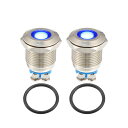 Hihaha 車両用インテリアインジケーターライト / 耐久性 12mm / 2個入り ブルー