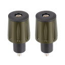 オートバイのハンドグリップ ハンドルバーエンド キャッププラグバーエンド アルミニウム合金 ユニバーサル 18mm ブロンズトーン 1ペア