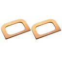 木製財布ハンドル 123 mm Dシェイプ ハンドバッグハンドル交換用アクセサリー 財布作り DIY手作りビーチバッグ ストローバッグ用 コーヒー 2個