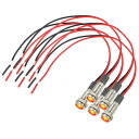 Hihaha 車両トラックボート用のインテリアインジケーターライト/内部LEDシグナルランプ/耐久性のある0.6cm防水IP67/5個セット 赤色