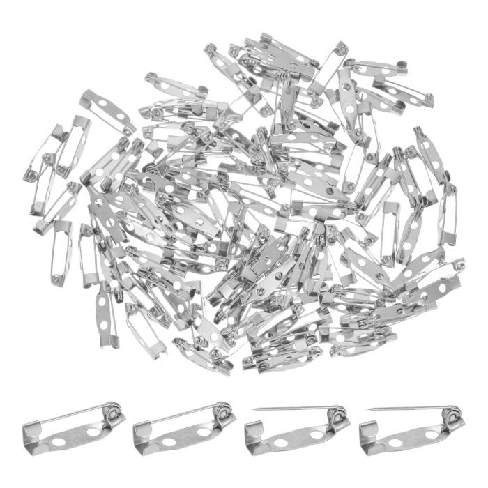 M METERXITY 120パック バーピン 0.6" ブローチピンバック ス バッジ/名札/コサージュ/ DIYクラフト製..