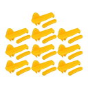 Partuto 10セット 2.48"x0.75"x1.22" ユニバーサル タイヤ デマウント ヘッド - カー タイヤ チェンジャー マウント デマウント ヘッド ダック インサート リム 保護 修理 ツール - プラスチック オレンジ