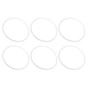 PATIKIL 205 mm プラスチッククラフトリング 6個 PP プラスチック ドリームキャッチャーリング マクラメリース フローラルラウンドフープリング DIY クラフト壁掛け結婚式装飾用 ホワイト
