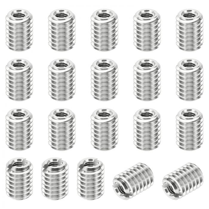 PATIKIL ネジアダプター スリーブレデューシングナット 20個 M6x1オス-M3x0.5メス インサートナット修..