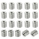 PATIKIL ネジアダプター スリーブレデューシングナット 20個 M10x1.5オス-M4x0.7メス インサートナット修理 ネジ減速機 ステンレス製ファスナー 10 mm