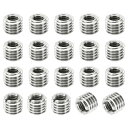 PATIKIL ネジアダプター スリーブレデューシングナット 20個 M10x1.5オス-M6x1メス インサートナット修理 ネジ減速機 ステンレス製ファスナー 8 mm(3)