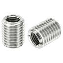 PATIKIL スレッドアダプタースリーブリデューシングナット 2個 M24x3メスからM16x2オスへ 修理用インサートナットスクリューレデューサーステンレススチールファスナー30mm(3)