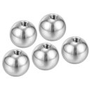 PATIKIL M4x15 mm ボールナットノブ 5個 メスネジ 304ステンレス鋼 ラウンド ブ ラインド 穴ネジキャップカバー 照明機械DIY装飾用 シルバー(3)