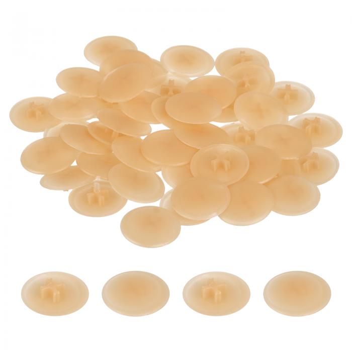 160個のねじキャップカバー 17mmの防水プラスチック製ねじ飾りキャップ プラスカムロックナット用自己攻釘ねじ ライトイエロー