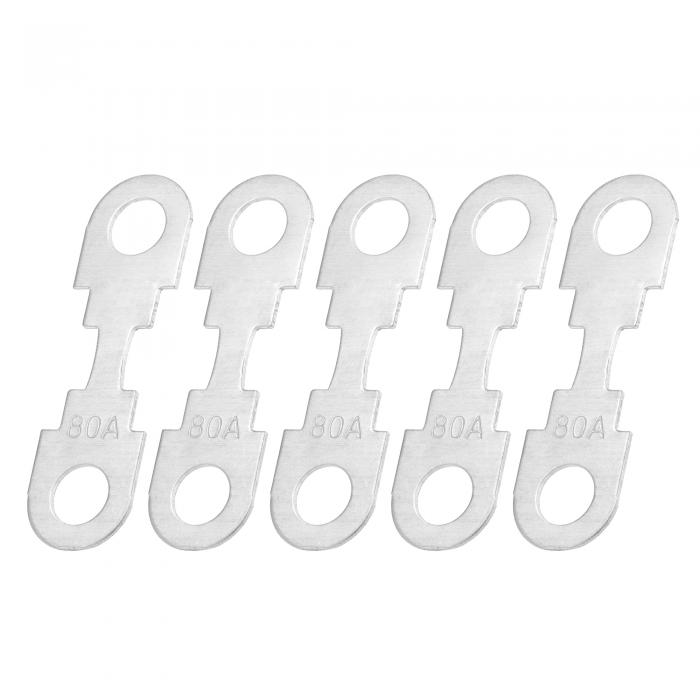 X AUTOHAUX 5本 80A 12V ストリップヒューズ 高電流ヒューズ フラットヒューズ 自動車トラックバイク船..