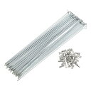 X AUTOHAUX 36個 13G Jベンド 自転車亜鉛メッキスポーク 214mm 8.43