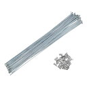 X AUTOHAUX 36本入り 13G Jベンド自転車用亜鉛メッキスポーク 288mm 11.34