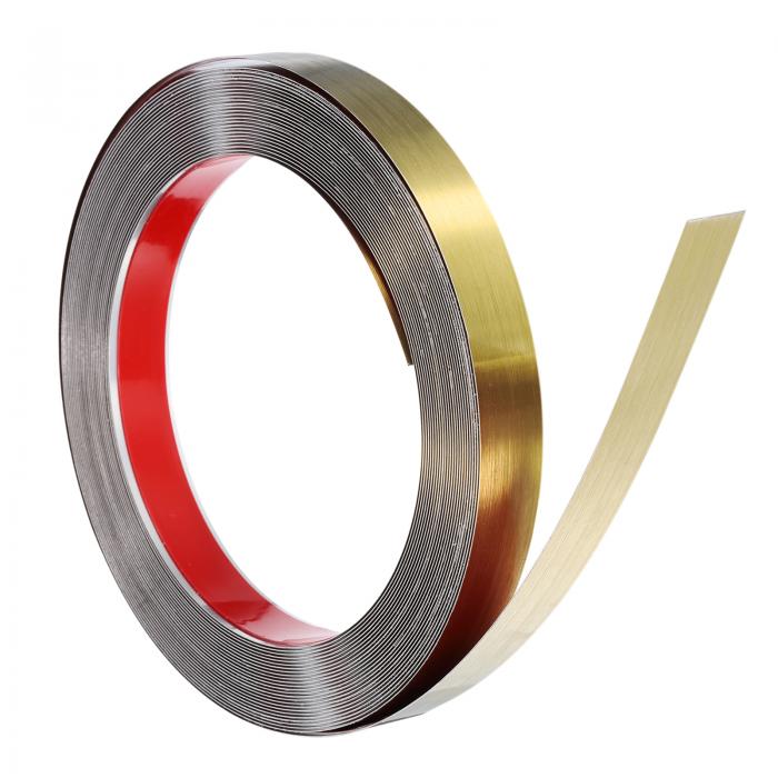 ステンレス製ウォールモールディングトリム 32.8フィート×0.8インチ パティ オ壁タイルミラーエッジ用 ..