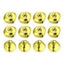 ジングルベル 20 mm スモールベルズ クラフトDIYクリスマス ホリデーデコレーション ミュージカルパーティー ホーム フェスティバル ウェディング用 ゴールドトーン 12個