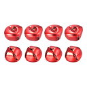 ジングルベル 25 mm スモールベルズ クラフトDIYクリスマス ホリデーデコレーション ミュージカルパーティー ホーム フェスティバル ウェディング用 レッド 8個