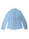Allegra K ブラウス レディース 長袖 シフオンブラウス 折り襟 レース飾り シャツ オフィス カジュアル トップス 着痩せ おしゃれ 通勤 OL グレ...