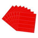 PATIKIL 115 x 25 mm 安全反射ステッカー 40個 粘着式夜間警告ステッカー 防水反射テープ ストリップ ヘルメット用 衣類用 レッド