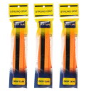 PATIKIL テニスラケットグリップテープ 3パックのPUラケットオーバーグリップ ダンピングリッジ付きのアンチスリップ吸収性パーフォレーテッドハンドルグリップ バドミントンピクルボールフィッシングロッド用 オレンジ