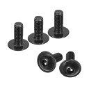 フランジ付きボタンヘッドソケットキャップスクリュー 100個 M5x14mm - 304ステンレス鋼ソケットドライブファスナーボルト 家具取り付け用全ねじマシン...