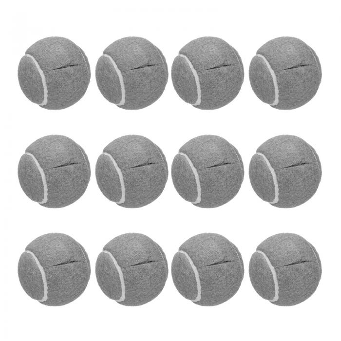 12個 プレカットウォーカーテニスボール ユニバーサルプレカットスライドボール ウォーカーアクセサリー 家具 脚と床 保護用スライド グレー
