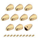 メタルジッパーストッパー 9 mm サムジッパーテールクリッププラグヘッド DIY装飾用レザークラフトハードウェア ゴールデン 20個