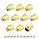 メタルジッパーストッパー 9 mm サムジッパーテールクリッププラグヘッド DIY装飾用レザークラフトハードウェア K-ゴールド 20個