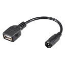 DCメス電源 12 cm 5.5x2.1mmアダプター-USBプラグメスケーブル 2個