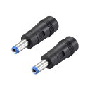 DC電源アダプター メス5.5mmx2.5mm-5.5mmx2.1mmオスプラグチップ 入力DCプラグコネクタ ブルー 2個