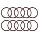 フッ素ゴムOリング 25mm外径 21mm内径 2mm幅 メトリックFKMシーリングガスケット 10個入り