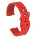 シリコンウォッチバンド 20mm ウォッチストラップ 亜鉛合金 バックル クイックリリース式 男性用女性用 赤色