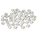 50個入り ラインストーンスタッドリフィル 8mm 華やかな4本爪 ネイルヘッドスタッズ装飾用リベット DIYレザークラフト 衣類 バッグ ベルト用(カラフルホワイト)