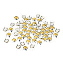 100個入り ラインストーンスタッドリフィル 6mm 輝く4本爪 ネイルヘッドスタッズ装飾用リベット DIYレザークラフト 衣類 バッグ ベルト用(シャンパン色)