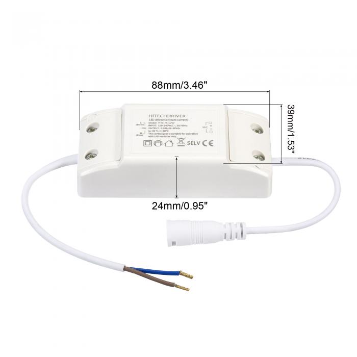 PATIKIL 8-12W 300mA LEDドライバー 2個 AC 100-240V 出力 24-36V DC メスコネクタ...