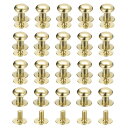 8mm ボールヘッド スタッドリベット スクリューバック 50個 丸頭 ボタンニップルリベット DIY用 レザークラフト ハンドバッグベルト ライト金